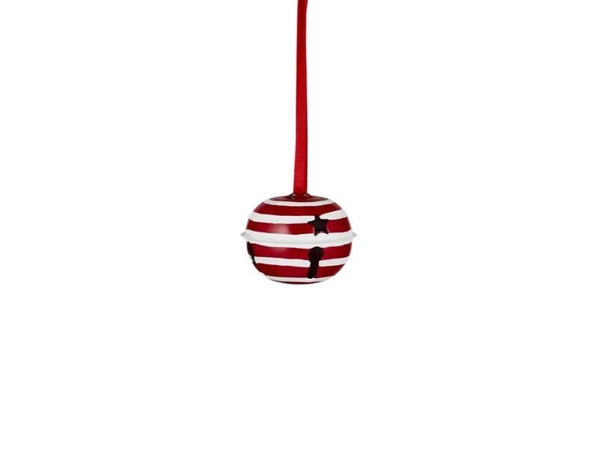 Hanging Metal Bell - Candy Striped - Small