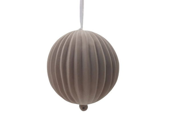 Hanging Porcelain Sphere - Mocha