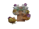 Clip on Sequin Birds - Pastel - Pack of 8