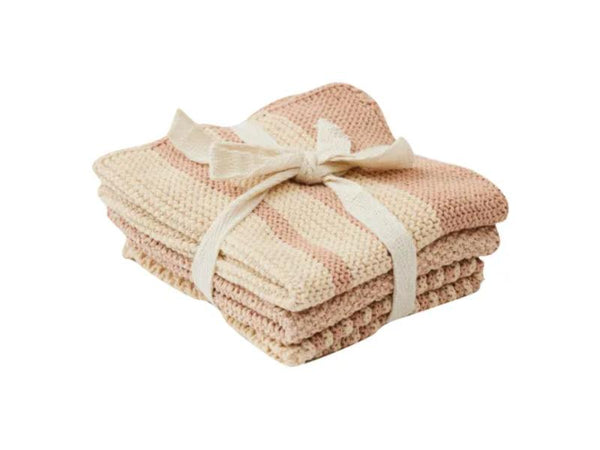Amy Cotton Knit Cloths - Set of 3 - Clay