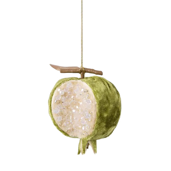 Luxe Beaded Pomegranate - Green