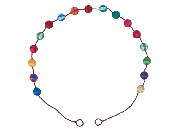 Silk Bauble Garland - Multi colour