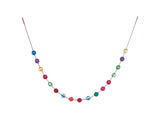 Silk Bauble Garland - Multi colour