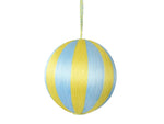 Silk Stripe Bauble - Medium - Blue & Yellow