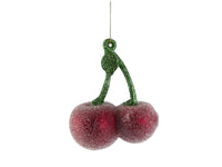 Sugared Cherry Decoration - Set of 3