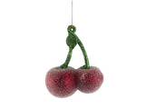 Sugared Cherry Decoration - Set of 3