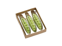 Sugared Peas in a Pod Decoration - Set of 3