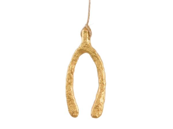 Mache Lucky Wishbone Tree Decoration Gold