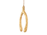 Mache Lucky Wishbone Tree Decoration Gold