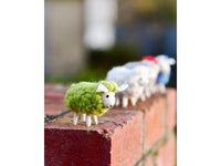 Felt Green Sheep Toys Set (5 Colours)