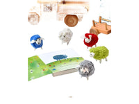 Felt Green Sheep Toys Set (5 Colours)