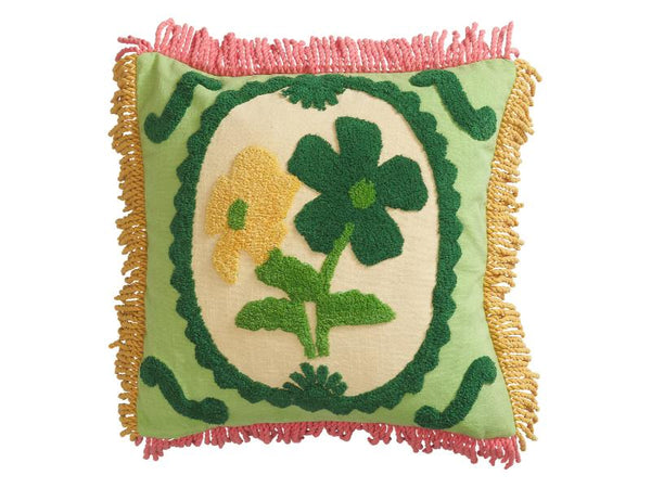 Venessia Tufted Cushion - Feather Insert - Sage & Clare