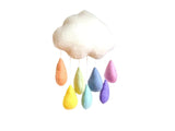 Cloud Nursery Mobile - Pastel Raindrops