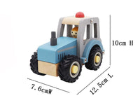 Tractor with Rubber Wheels - Blue