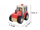 Tractor with Rubber Wheels - Red