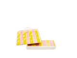 Large Butter Dish - Pink & Yellow Stripe - Noss & Co