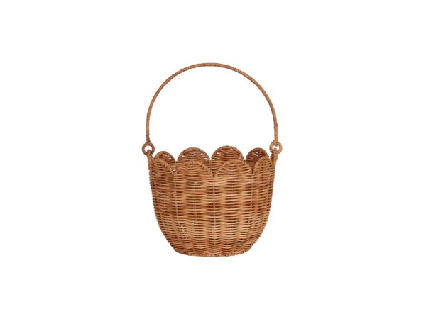 Rattan Tulip Carry Basket - Natural - Olli Ella