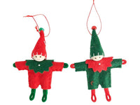 1 x Tomte Elf Hanging Decoration - Red OR Green