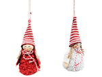 1 x Christmas Girl Hanging Decoration - Red Dress OR White Dress