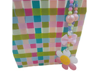 Otis Basket - Recycled Plastic - Pink/Aqua Handle