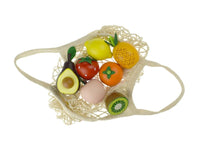 Wooden Fruit Set in String Bag