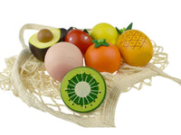 Wooden Fruit Set in String Bag