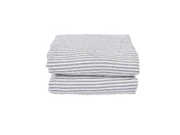 Ticking Sherpa Throw - Blue