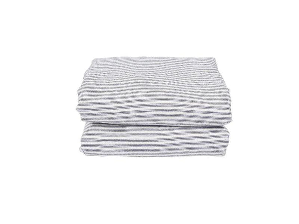 Ticking Sherpa Throw - Blue
