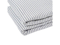 Ticking Sherpa Throw - Blue