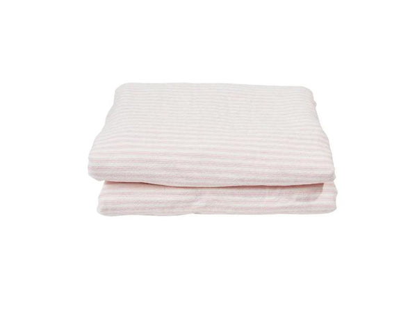 Ticking Sherpa Throw - Pink
