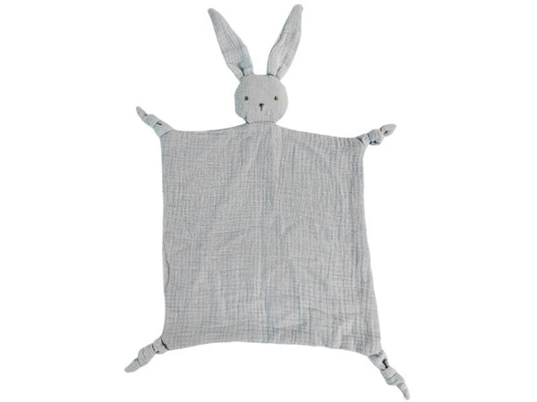 Bubsy Bunny Muslin Comforter - Pale Blue