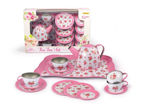 Tea Set - Tin - Pink Rose