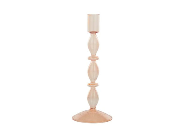 Candle Holder - Aria - Glass - Pink