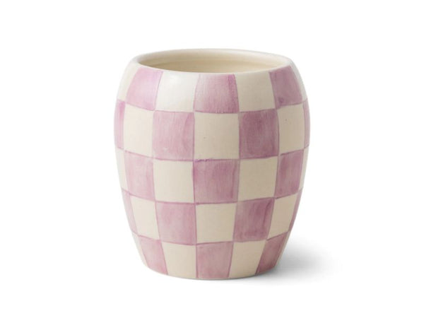Candle - Lavender & Mimosa - Checkered - Lilac