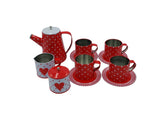 Tea Set - Tin - Coffee - Spots & Hearts