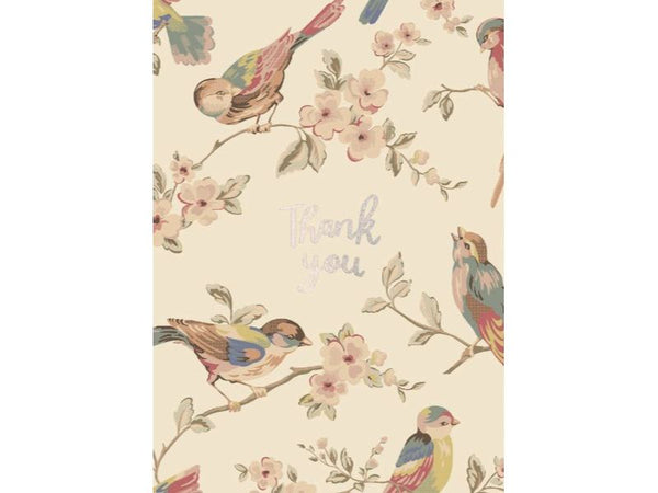 Greeting Card - Foil - Thank You Birds