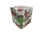 Veg Square Cannister Tin - Tomatoes