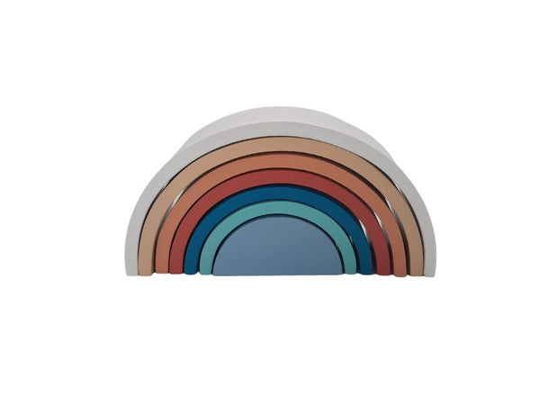 Wooden Rainbow Stacking Toy - Terracotta