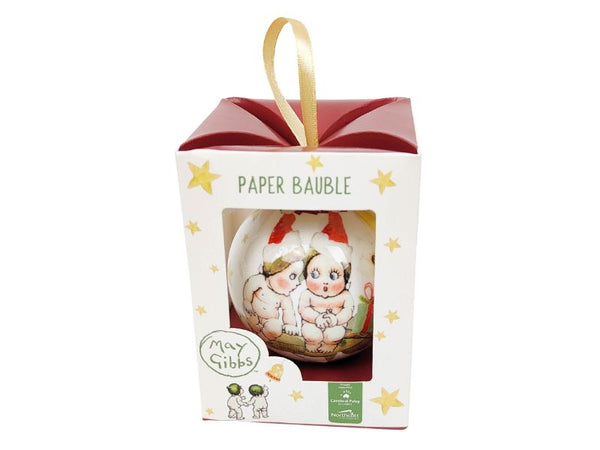 Christmas Bauble in Gift Box - May Gibbs - Presents - Red