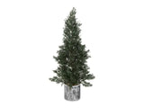 Potted Sparkle Mini Cedar Tree in Tin