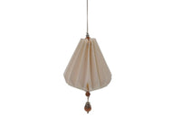 Hanging Paper Bell with Beads - White - Bell